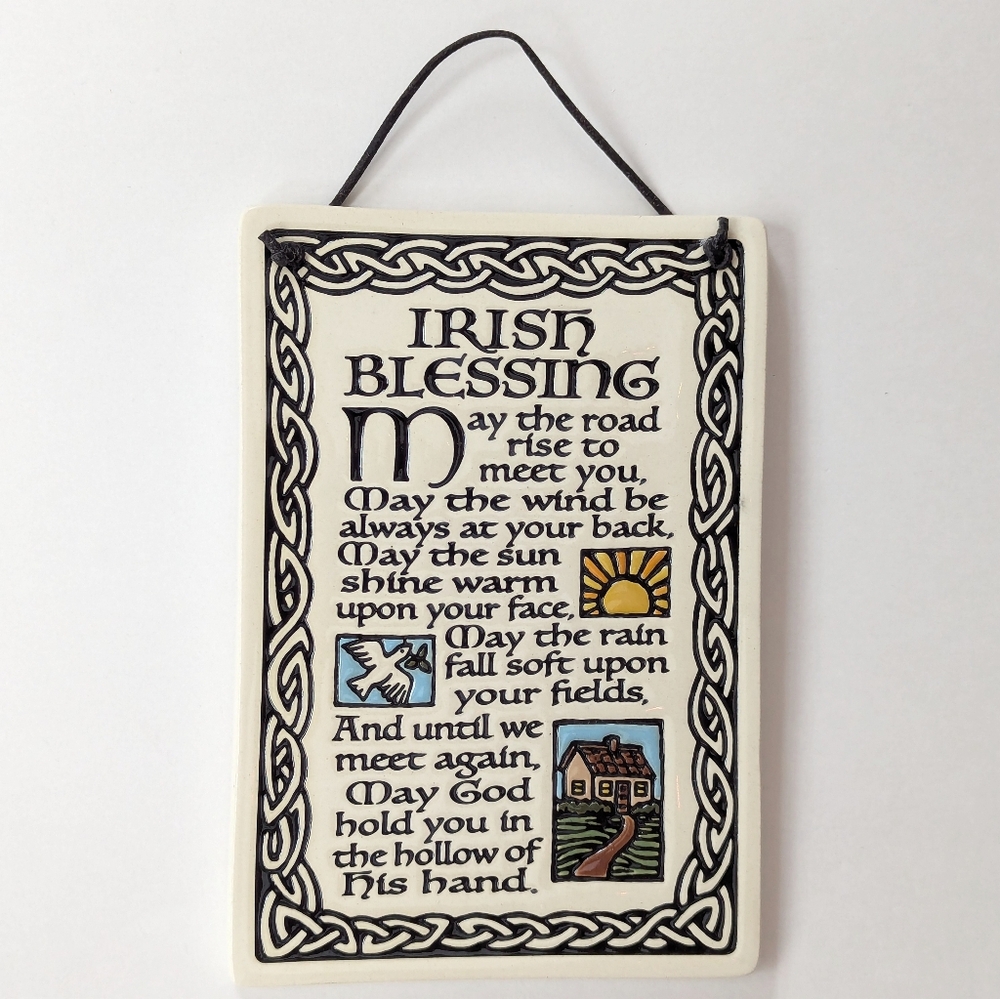 SPOONER CREEK Irish Blessing Wall Hanging Plaque Michael Macone Pottery Ceramic